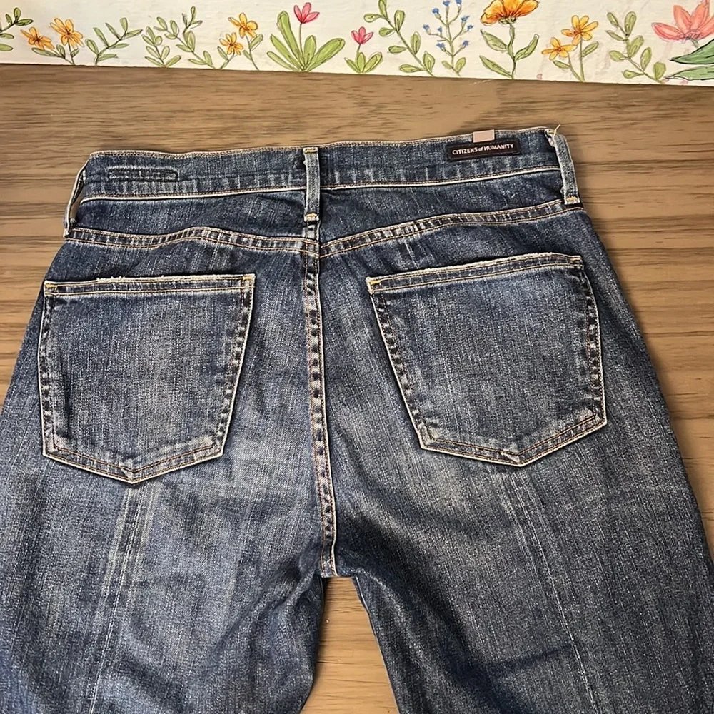 CITIZENS OF HUMANITY STEP HEM ANKLE CROPPED AMARI JEANS 26 - Picture 13 of 16